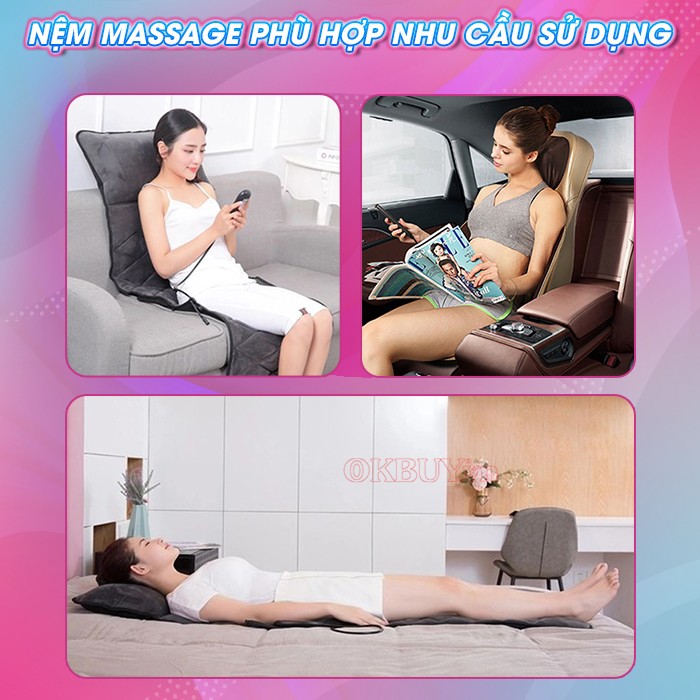 Nệm massage toàn thân phù hợp với nhiều nhu cầu sử dụng