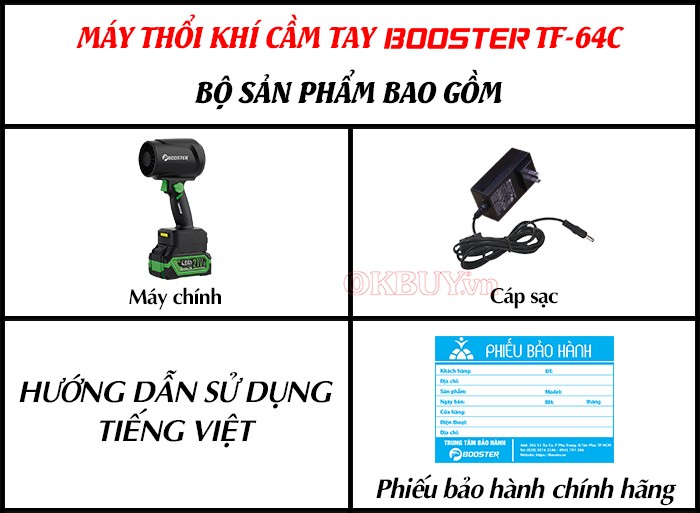 Máy tạo hơi gió, thổi bụi Booster TF-64C