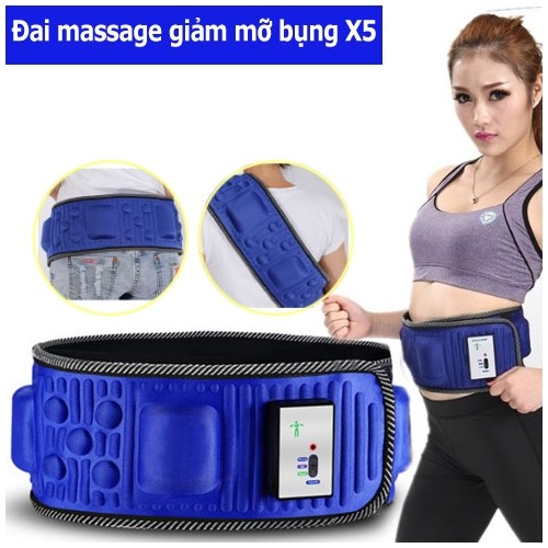 Đai massage giảm mỡ bụng X5 1 cần gạt 2 đèn hồng ngoại