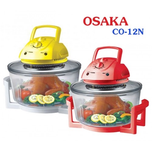 Lò nướng thủy tinh Nhật Bản Osaka CO12N 16L - Màu vàng đỏ