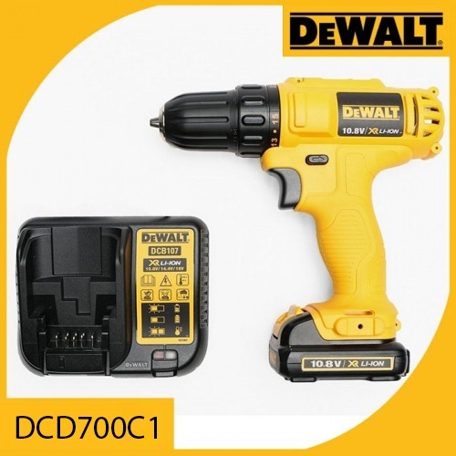 Máy khoan vặn vít dùng pin cầm tay Dewalt DCD700C1 - 10.8V