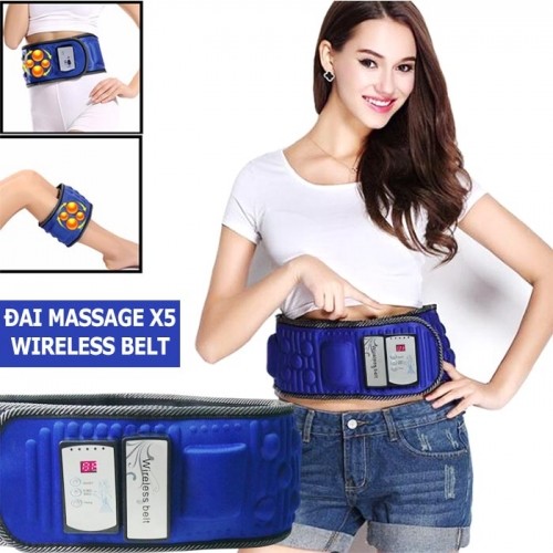 Đai massage bụng X5 pin sạc hồng ngoại Wireless Belt