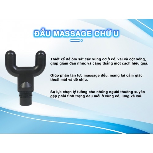 Bộ 9 đầu massage phù hợp với dòng súng Booster đầu massage chữ U