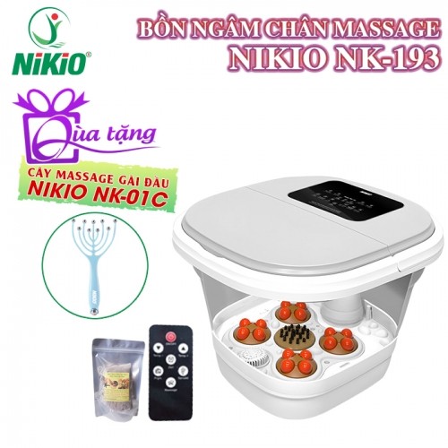 Bồn ngâm chân gấp gọn Nikio NK-193 hỗ trợ cải thiện giấc ngủ, giảm stress