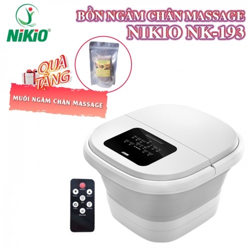 Bồn ngâm chân gấp gọn Nikio NK-193 cải thiện giấc ngủ, giảm stress