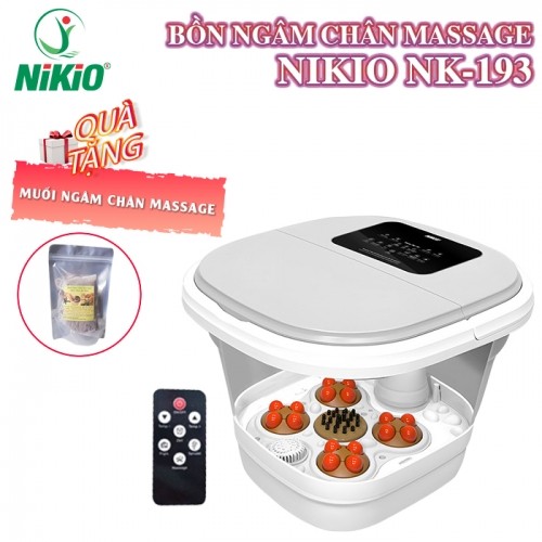 Bồn ngâm chân massage gấp gọn Nikio NK-193 - Có remote, công nghệ bi mát xa