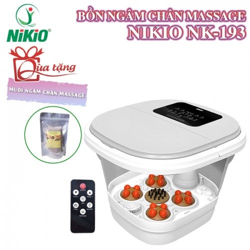 Bồn ngâm chân gấp gọn Nikio NK-193 hỗ trợ cải thiện giấc ngủ, giảm stress