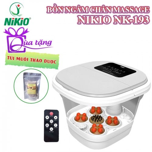 Bồn ngâm chân gấp gọn Nikio NK-193 hỗ trợ cải thiện giấc ngủ, giảm stress
