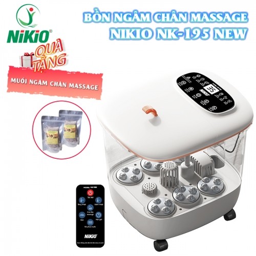 Bồn ngâm chân massage Nhật Bản Nikio NK-195 mát xa cải thiện giấc ngủ, hết lạnh chân