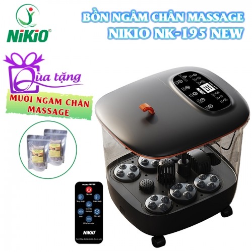 Bồn ngâm chân massage Nikio NK-195 New (có remote) hỗ trợ cải thiện giấc ngủ ngay hôm nay