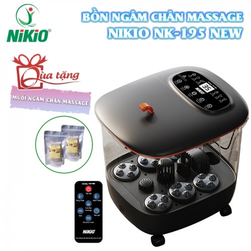 Bồn ngâm chân massage Nikio NK-195 New (có remote) cải thiện giấc ngủ ngay hôm nay