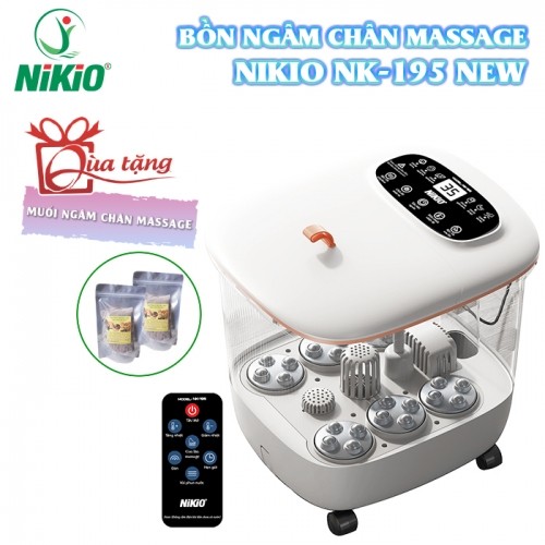 Bồn ngâm chân massage Nhật Bản Nikio NK-195 mát xa cải thiện giấc ngủ, hết lạnh chân