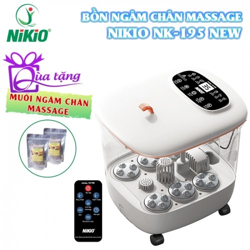 Bồn ngâm chân massage Nhật Bản Nikio NK-195 mát xa hỗ trợ cải thiện giấc ngủ, hết lạnh chân