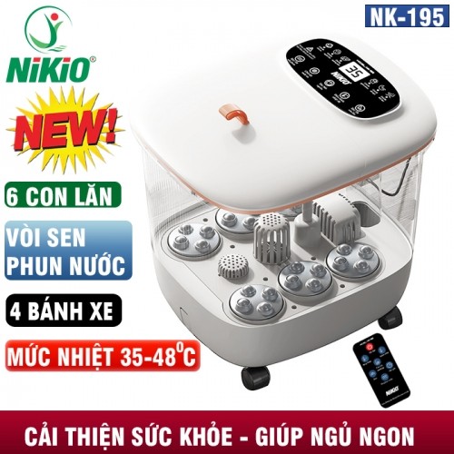 Bồn ngâm chân massage Nhật Bản Nikio NK-195 mát xa cải thiện giấc ngủ, hết lạnh chân