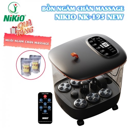 Bồn ngâm chân massage Nikio NK-195 New (có remote) cải thiện giấc ngủ ngay hôm nay