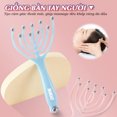 Cây massage đầu bạch tuộc thiết kế giống bàn tay người Nikio NK-01C