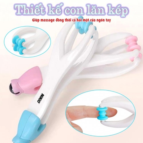 Con lăn massage ngón tay con lăn kẹp Nikio NK-02C1