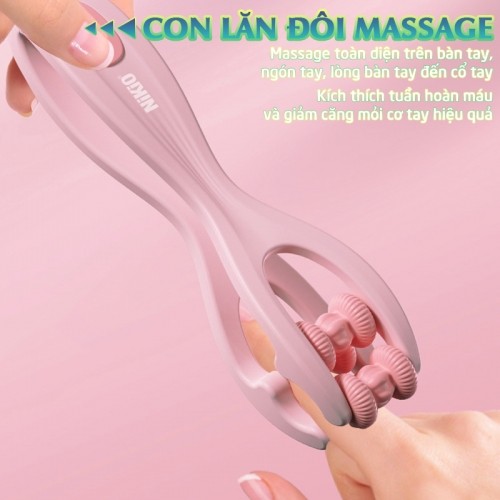 Con lăn massage ngón tay thiết kế con lăn đôi Nikio NK-02C