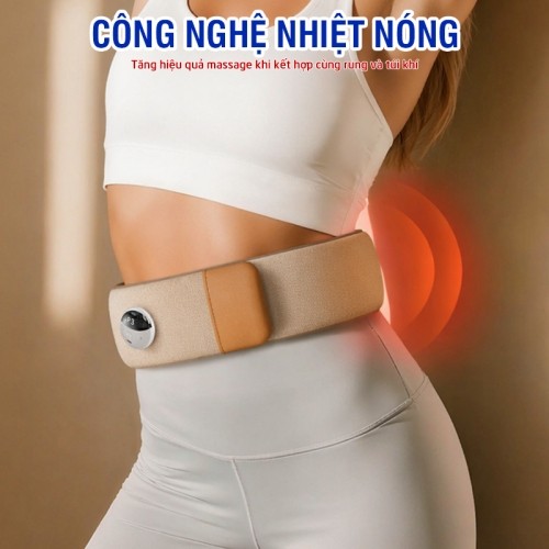 Đai massage bụng rung nóng Puli PL-518 công nghệ nhiệt nóng
