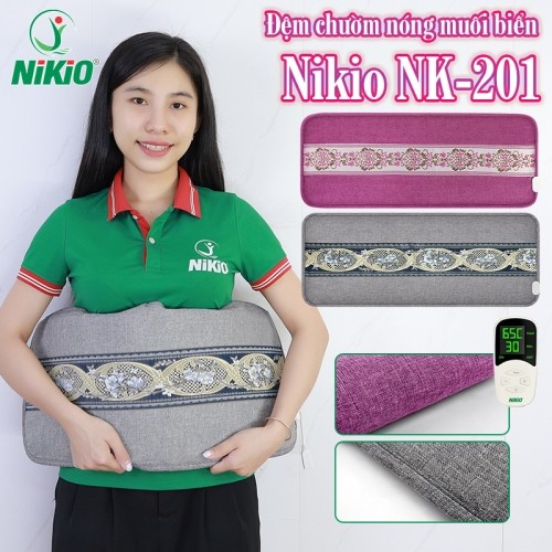 Túi (đệm) chườm nóng muối biển Nikio NK-201 - Hỗ trợ giảm đau nhức mỏi toàn thân, túi chườm nóng hỗ trợ giảm đau bụng kinh