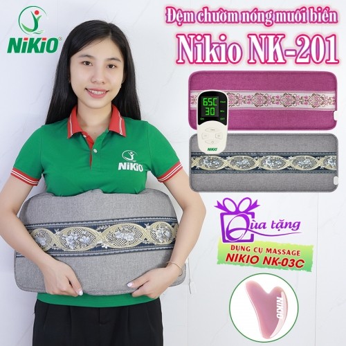 Túi (đệm) chườm nóng muối biển Nikio NK-201 - Hỗ trợ giảm đau nhức mỏi toàn thân, túi chườm nóng đau bụng kinh