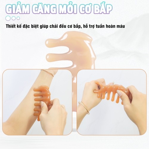 Lược massage đầu, chải cơ, ấn huyệt mũi, cổ vai gáy giảm căng mỏi cơ bắp Nikio NK-03C2