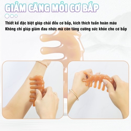 Lược massage đầu, chải cơ, ấn huyệt mũi, cổ vai gáy giảm căng mỏi cơ bắp Nikio NK-03C2