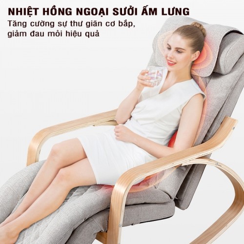 Ghế massage nhiệt hồng ngoại sưởi ấm lưng Oways-7087
