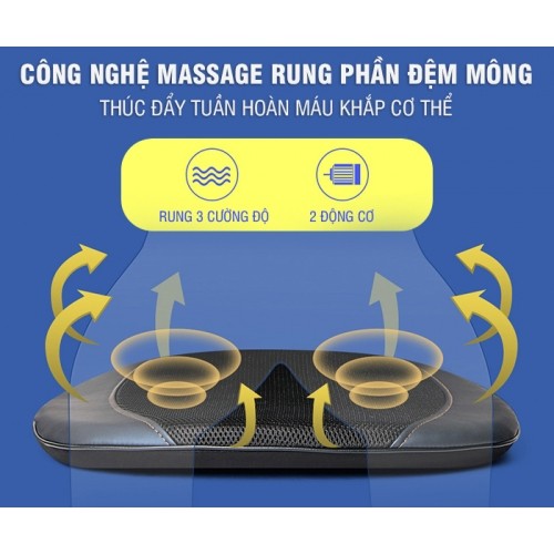Ghế massage toàn thân massage mông bằng công nghệ rung Nikio NK-180