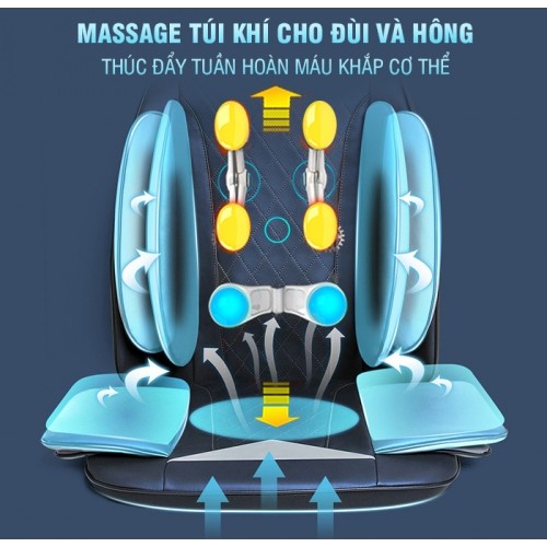 Ghế massage toàn thân massage túi khí cho đùi và hông Nikio NK-181