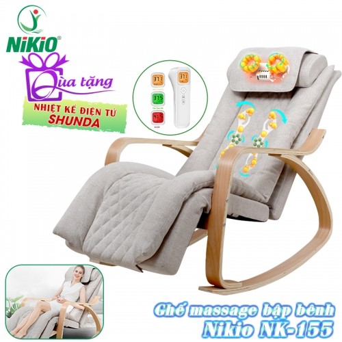 Ghế đệm massage cổ vay gáy và toàn thân, ghế bập bênh thư giãn đa năng Nikio NK-155