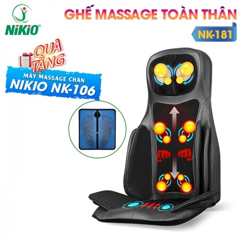 Ghế massage toàn thân cao cấp Nikio NK-181 - Xoa đấm bóp, áp suất khí, nhiệt hồng ngoại