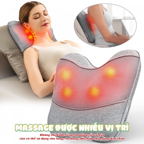 Gối massage lưng cổ vai gáy massage nhiều vị trí Booster ST-1203