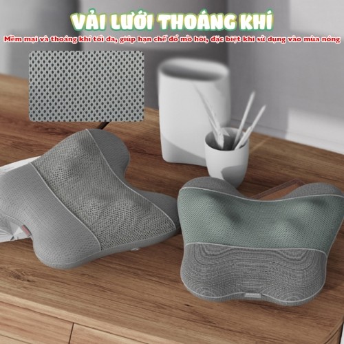 Gối massage lưng cổ vai gáy vải lưới thoáng khí Booster ST-1203