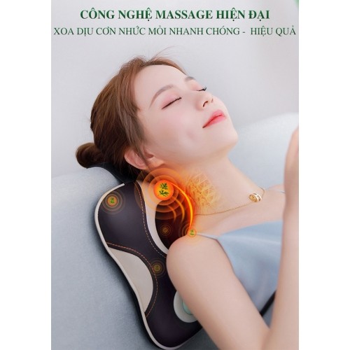 Gối massage cổ vai gáy Nikio NK-136DC-07