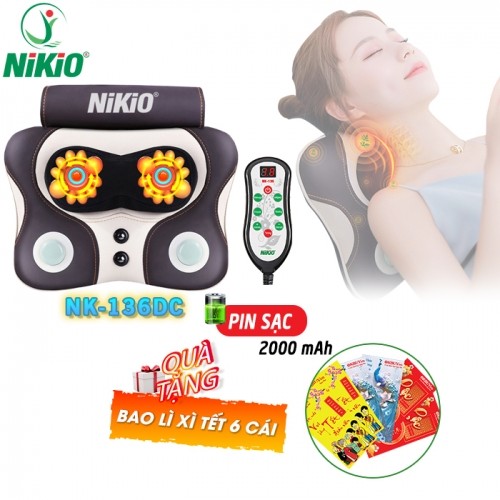 Máy massage đấm lưng Nikio NK-136DC - Loại không dây pin sạc