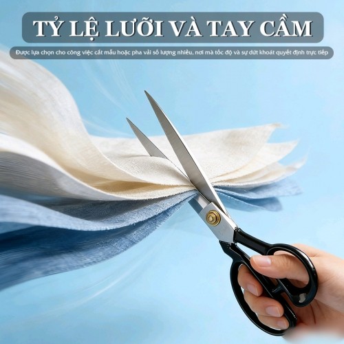 Kéo cắt vải Dragonfly A-300 tỷ lệ tay cầm và lưỡi tối ưu