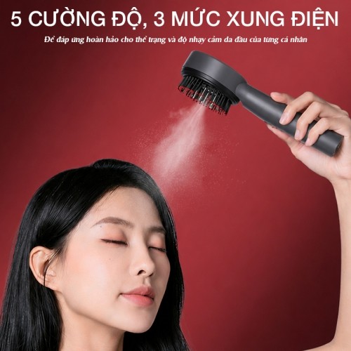 Lược massage đầu Nikio NK-112 3 mức xung điện