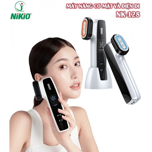 Máy massage mặt ion Nikio NK-128 - Đẩy tinh chất, điện di nóng lạnh RF