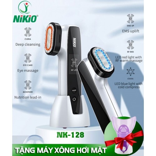 Máy massage mặt ion, điện di RF Nikio NK-128 - Dòng cao cấp, đa năng