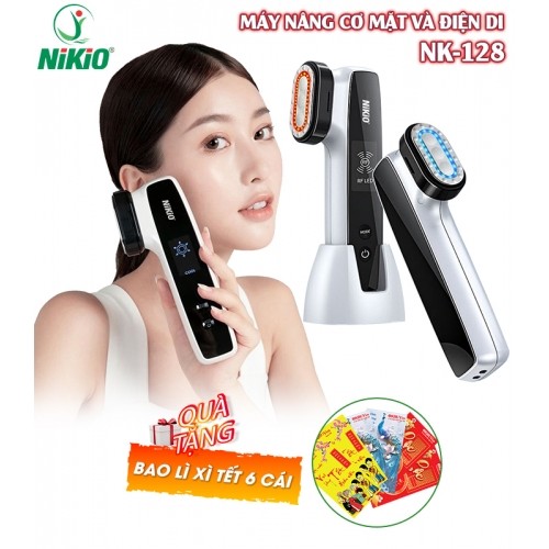 Máy massage mặt ion Nikio NK-128 - Đẩy tinh chất, điện di nóng lạnh RF