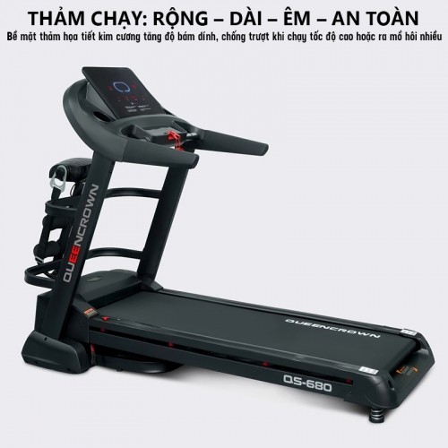 Máy chạy bộ thảm chạy nâng cấp Queen Crown QS 680
