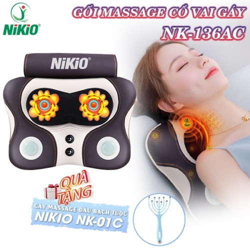 Máy massage đấm lưng Nikio NK-136AC - Cổ đấm bóp hồng ngoại