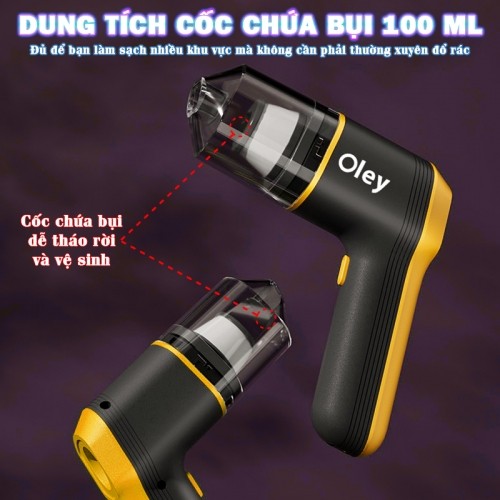 Máy hút bụi cầm tay cốc chứa bụi Oley DB-S02A