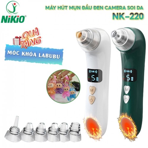 Máy hút mụn Nikio NK-220 - 6 đầu hút, camera soi da cao cấp