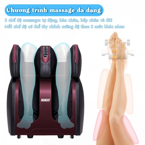 Máy massage bàn chân, bắp chân và đùi nhiều chương trình đa dạng Nikio NK-289