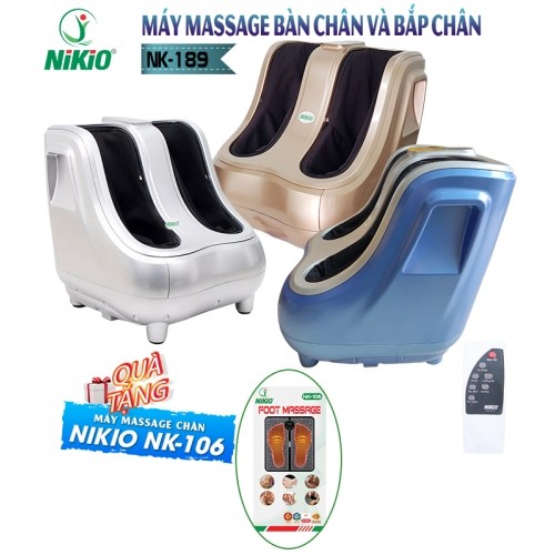 Máy massage bàn chân và bắp chân 4D Nhật Bản Nikio NK-189, có remote