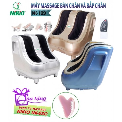 Máy massage bàn chân và bắp chân 4D Nhật Bản Nikio NK-189, có remote