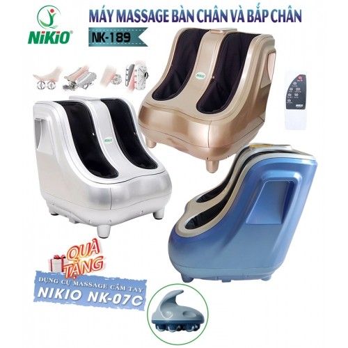 Máy massage bàn chân và bắp chân 4D Nhật Bản Nikio NK-189, có remote