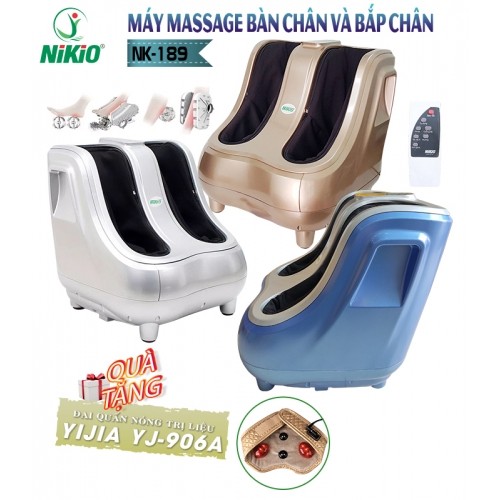 Máy massage bàn chân và bắp chân 4D Nhật Bản Nikio NK-189, có remote